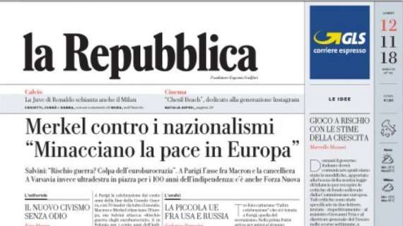 Repubblica - La Juve schianta anche il Milan”