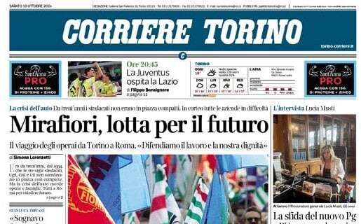 Corriere di Torino - Juve competitiva anche nelle difficoltà 