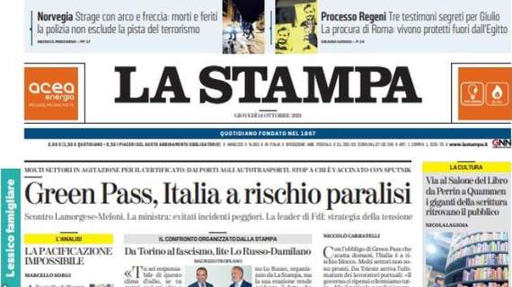 La Stampa - Quanti azzurri in Juve-Roma