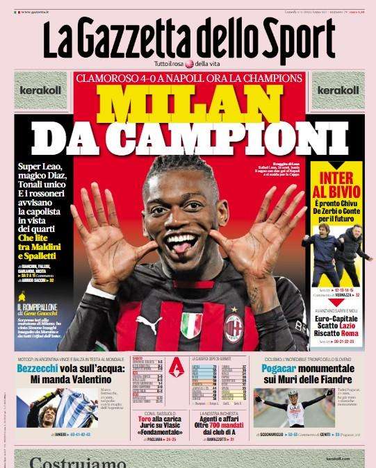 Gazzetta - Milan da campioni, Inter al bivio 