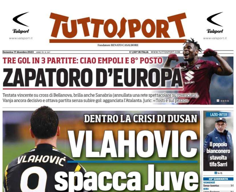Tuttosport- Vlahovic spacca la Juve 