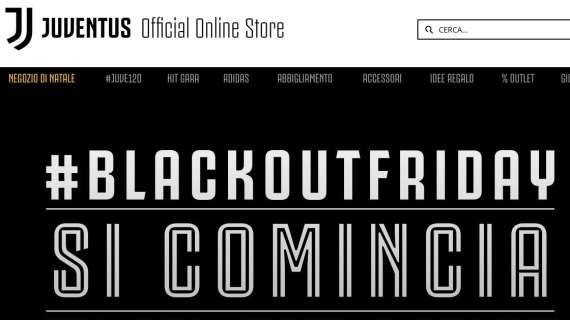 E' Black Friday anche nello store ufficiale della Juventus