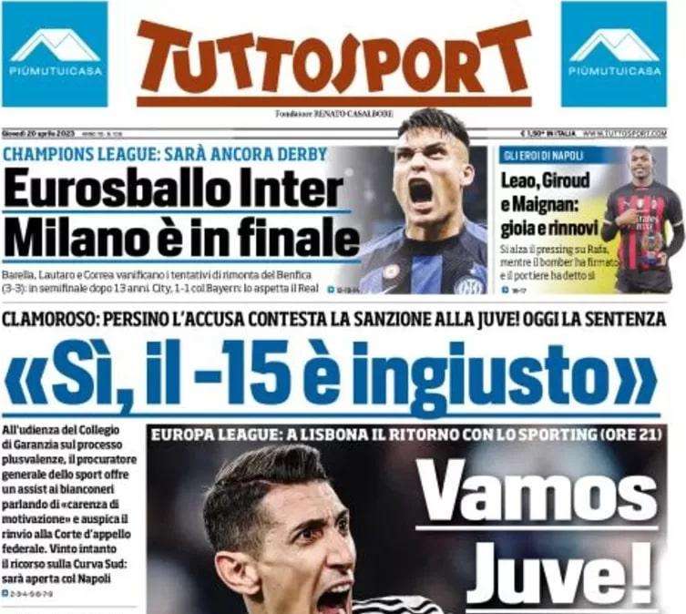 Tuttosport - Il meno quindici alla Juve è ingiusto 