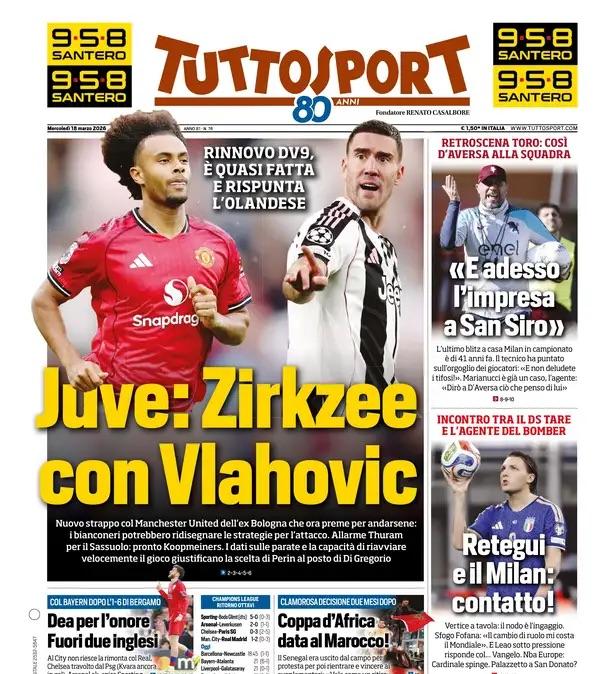 Zirkzee con Vlahovic 