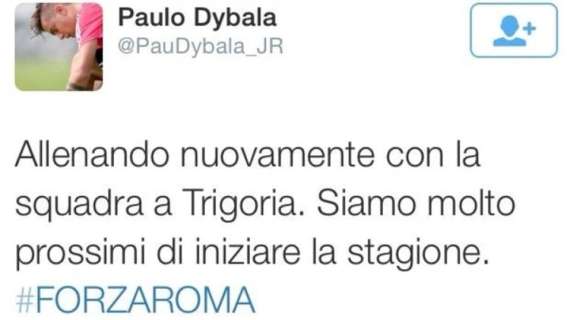 Dybala su twitter: "Forza Roma". Ma la gaffe è dell'agenzia di comunicazione