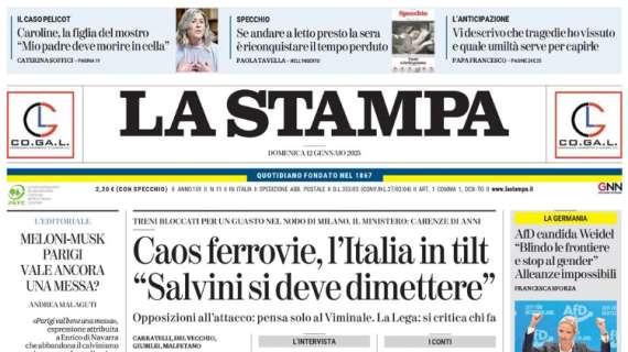 La Stampa - Derby di rabbia