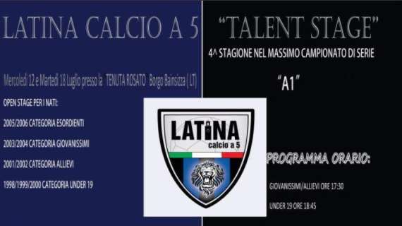Calcio a 5 - Ecco il "Talent Stage" del Latina