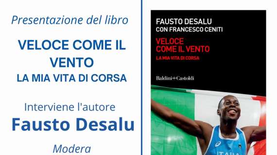 "A tutto Sport" domani Fausto Desalu alla Biblioteca Baratta