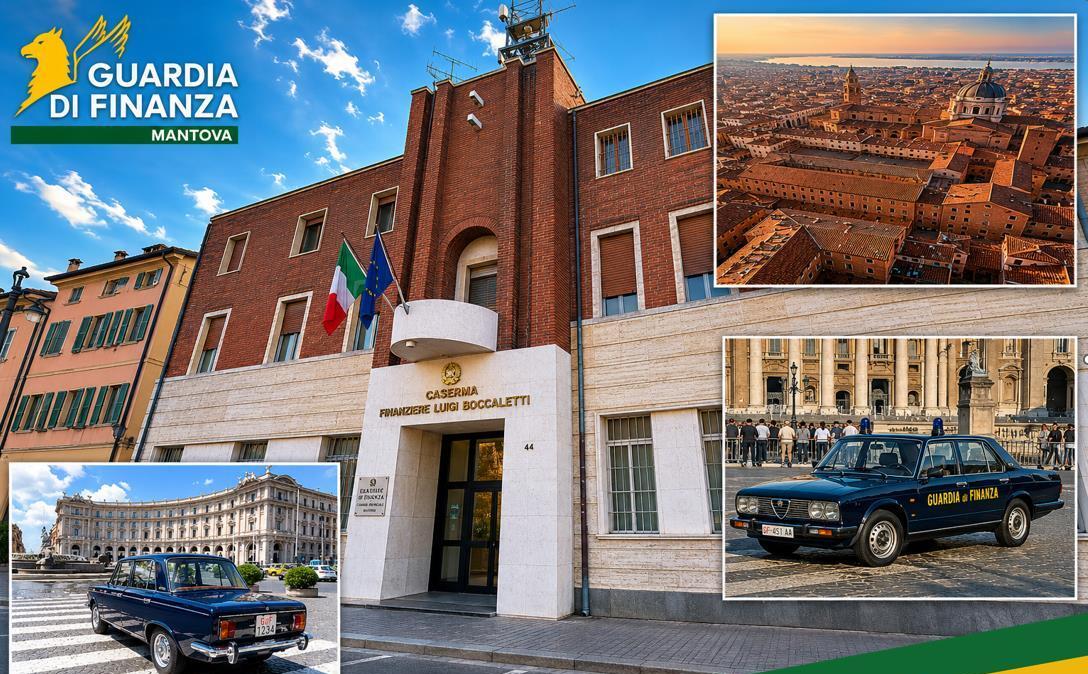 Mille Miglia, a Mantova due auto storiche della Guardia di Finanza
