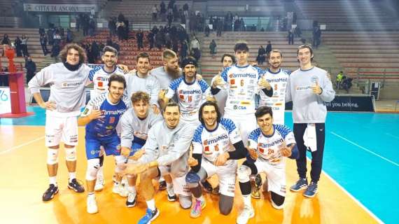 Gabbiano, cuore grande: vittoria al tie-break in rimonta ad Ancona