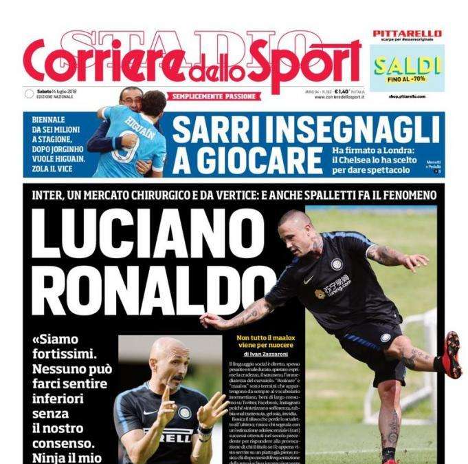 Il Corriere dello Sport: "Luciano Ronaldo"