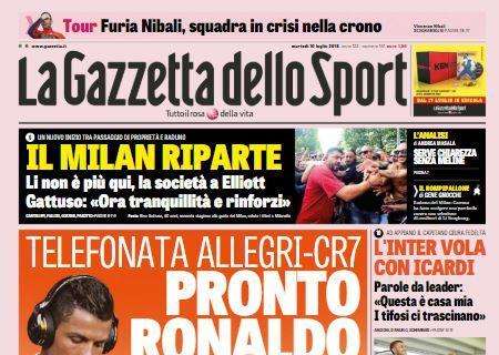 <i>La Gazzetta dello Sport</i> e la chiamata Allegri-CR7: 