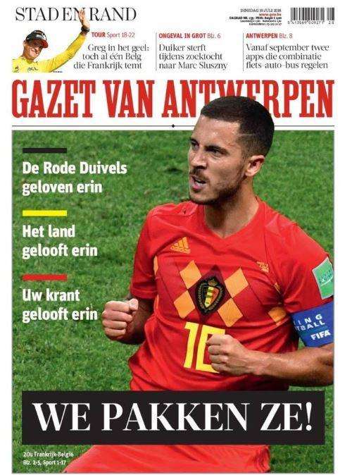 La Gazet Van Antwerpen e la caccia alla Francia: "Li prendiamo!"