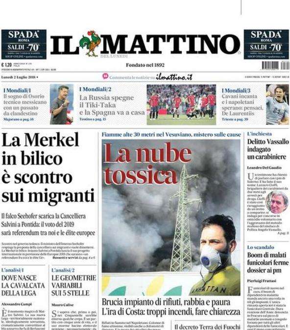 Il Mattino: "La Russia spegna il Tiki-Taka e la Spagna va a casa"