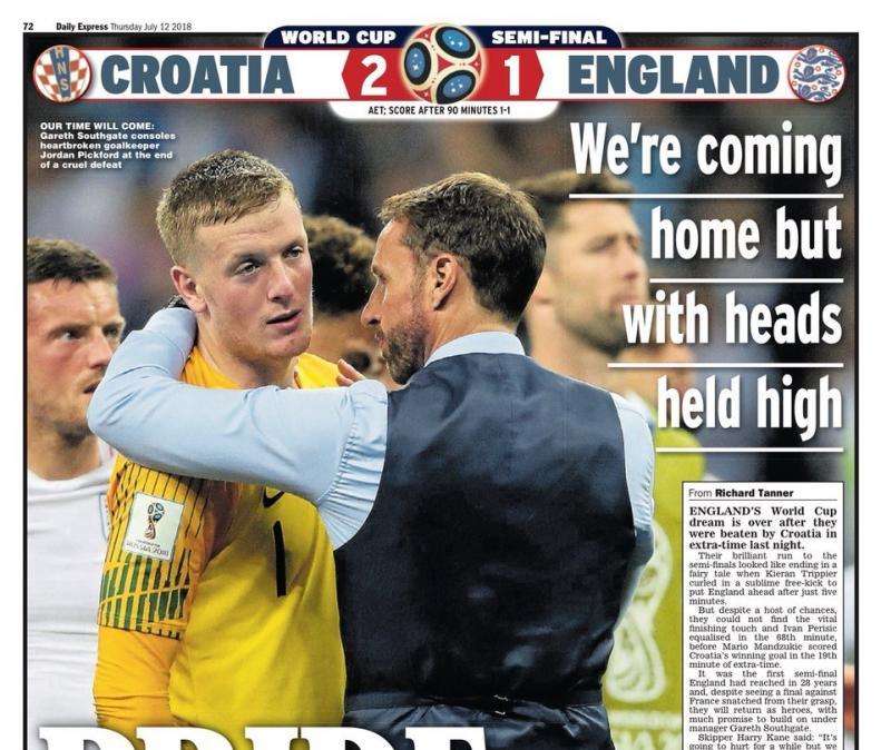 Inghilterra, il Daily Telegraph va oltre il ko: "Orgogliosi dei Leoni"