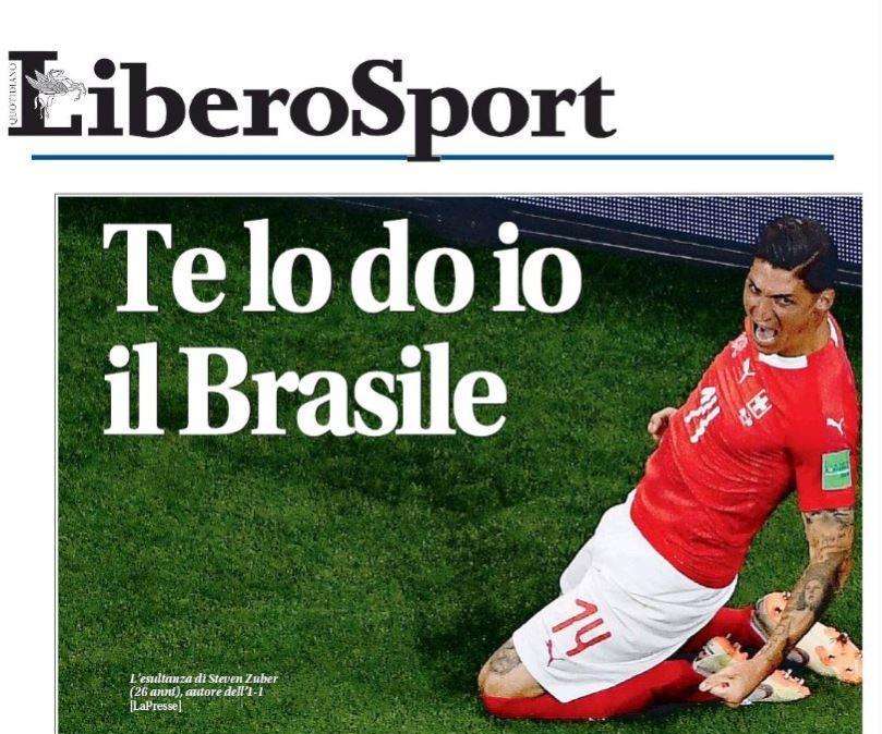 L'apertura di Libero sul flop verdeoro: "Te lo do io il Brasile"