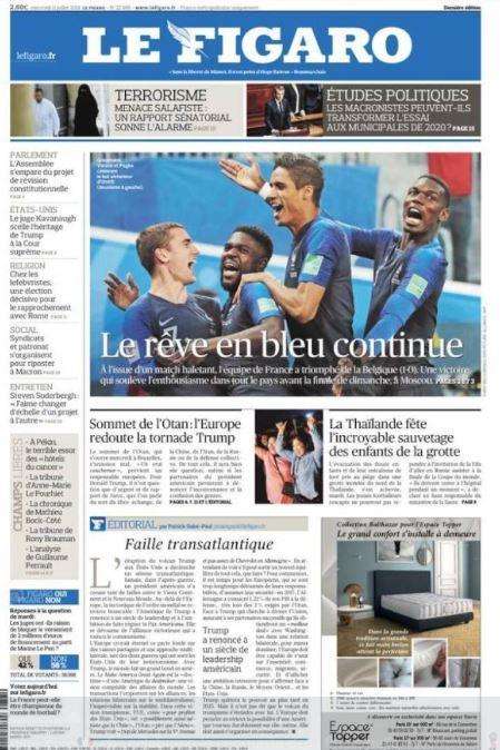 Le Figaro non nasconde la gioia: "Il sogno in blu continua"