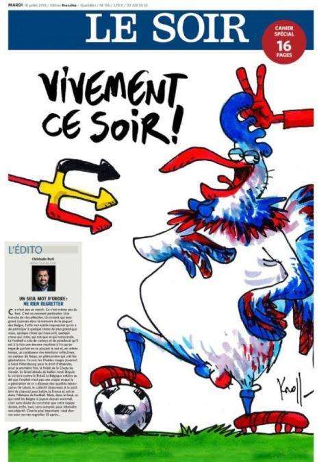 Le Soir carica il Belgio in vista del derby: "Forza stasera!"