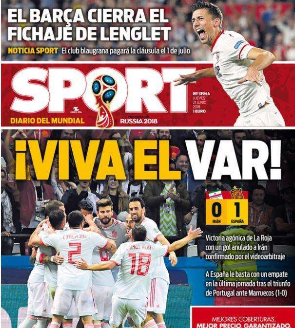 L'apertura di Sport sul Mondiale: "Viva il Var!"
