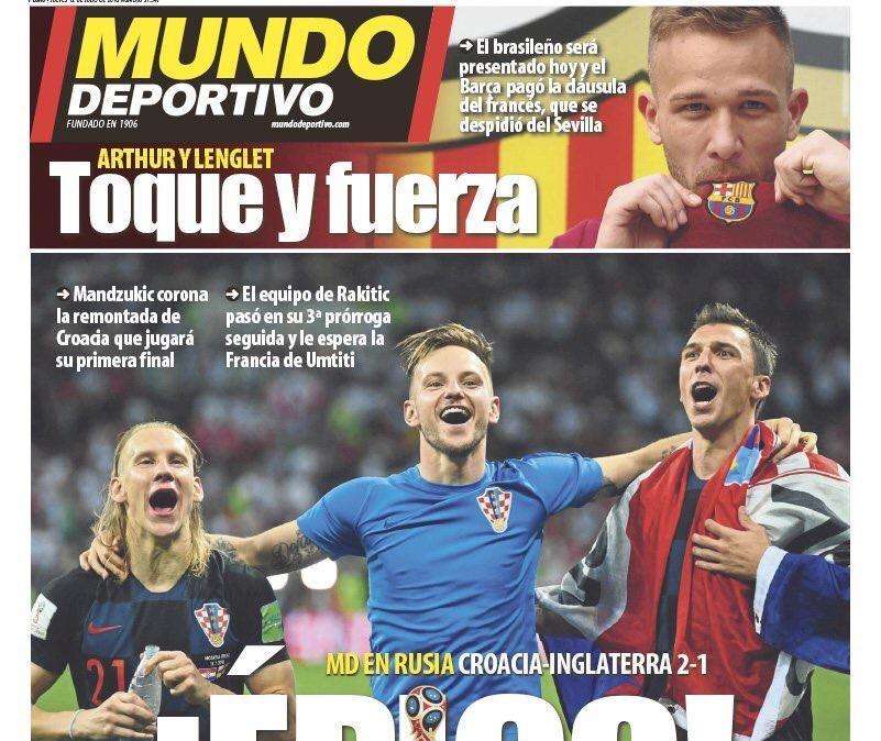 Mundo Deportivo celebra la Croazia: "Epico!"