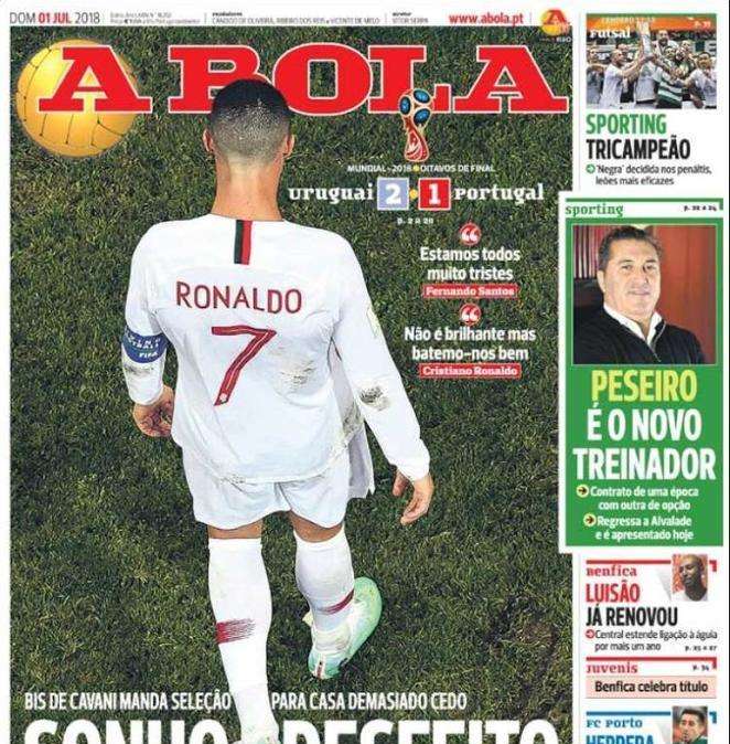 A Bola sull'eliminazione del Portogallo: "Sogno finito"