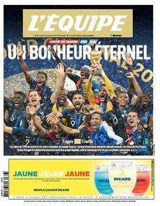 Francia campione, <i>L'Equipe</i> è al settimo cielo: 