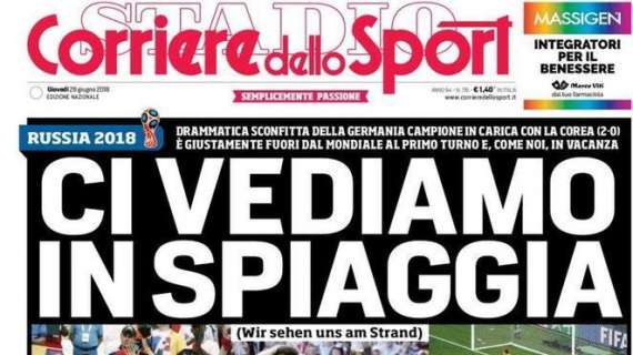 Germania out, il Corriere dello Sport apre: 