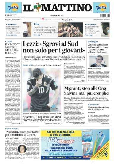 Il Mattino: "Argentina, il flop della star Messi"