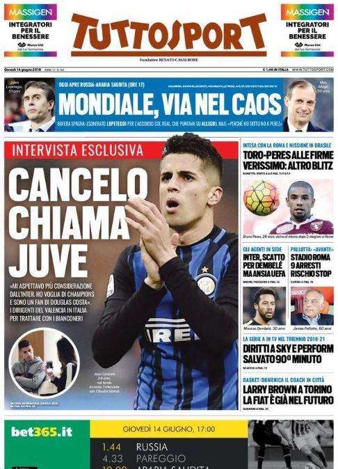 Russia 2018, Tuttosport: "Mondiale, via nel caos"