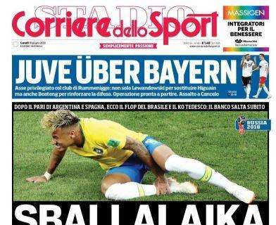 L'apertura del <i>Corriere dello Sport</i> sul crollo del Brasile: 