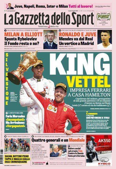 La Gazzetta dello Sport: "Quattro generali e un mondiale"