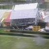 Maltempo, crolla il maxischermo dell'U-Power Stadium situato nel settore ospiti