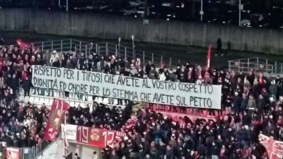 La Curva Davide Pieri chiede rispetto: lo striscione