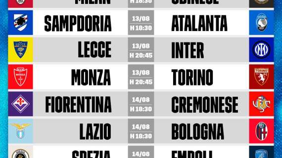 Serie A, date e orari delle prime 5 giornate di campionato: ecco quando gioca il Monza