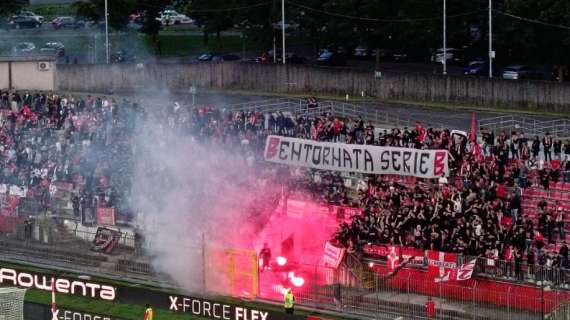 Lo striscione della Curva Davide Pieri per Monza - Empoli 