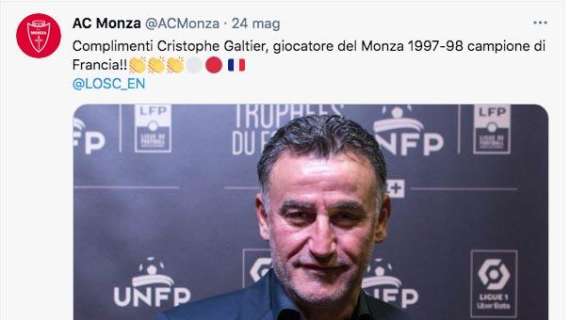Galtier vince la Ligue1, e il Monza si congratula con l'ex biancorosso
