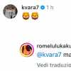 Kvara commenta un suo post e Lukaku replica: "Mago, mi manchi!"