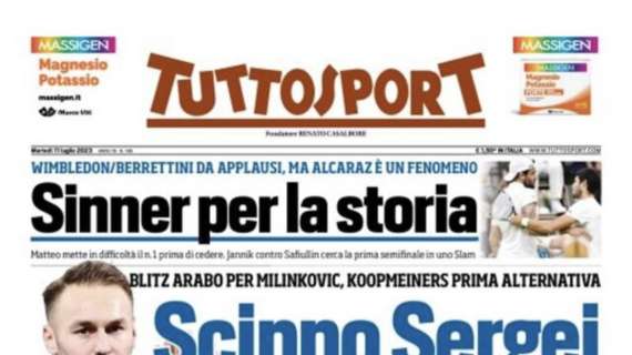 PRIMA PAGINA – Tuttosport: “Scippo Sergej. Reazione Juve”