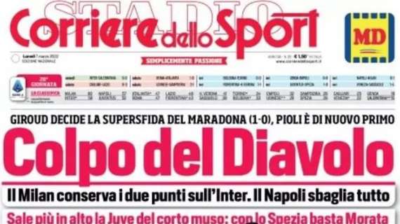PRIMA PAGINA - Corriere dello Sport: "Colpo del Diavolo"