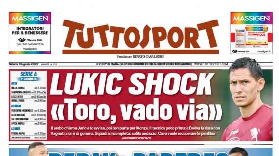 PRIMA PAGINA - Tuttosport: "Addio al gigante Garella"