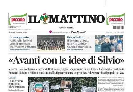 PRIMA PAGINA – Il Mattino: “Favorito Galtier, Gacia l’alternativa”