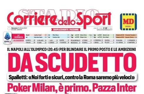PRIMA PAGINA - Cds Campania: “Da scudetto”