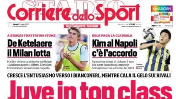PRIMA PAGINA - CdS: "Kim al Napoli: c'è l'accordo"