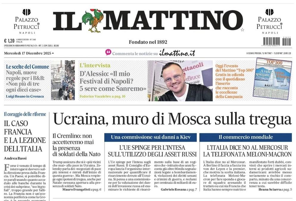 Il Mattino: "Domani semifinale col Milan. Incognita Lukaku" 