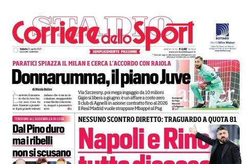 PRIMA PAGINA - Cds Campania: “Napoli e Rino tutta discesa”