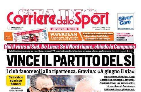 PRIMA PAGINA - CdS Campania: "Il Chelsea e altri 4 big europee su Mertens!"
