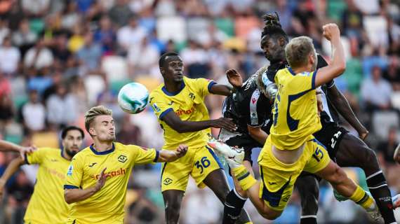 Udinese e Verona non si fanno male: finisce 1-1 al Bluenergy Stadium