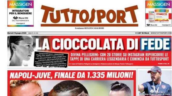 PRIMA PAGINA - Tuttosport su Napoli-Juve: "Coppa Miliardaria!"
