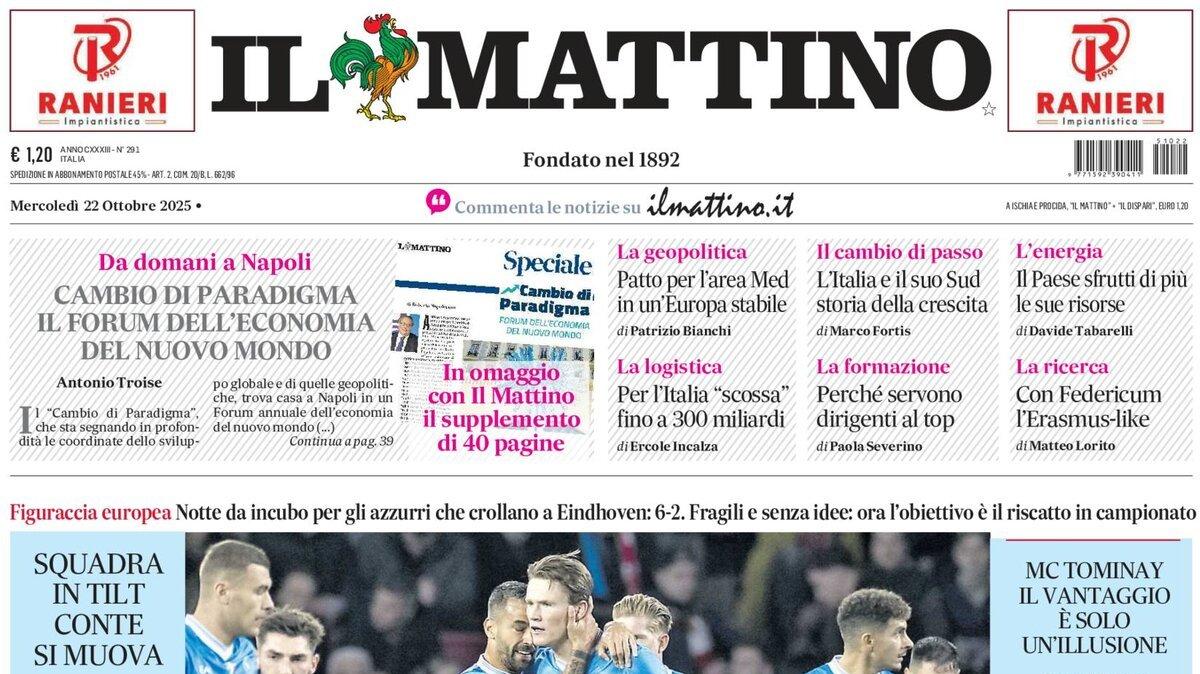 Il Mattino: "Disfatta Napoli"