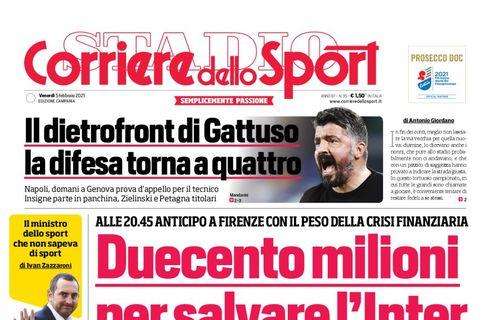 PRIMA PAGINA - Cds Campania: "Il dietrofront di Gattuso, la difesa torna a quattro"